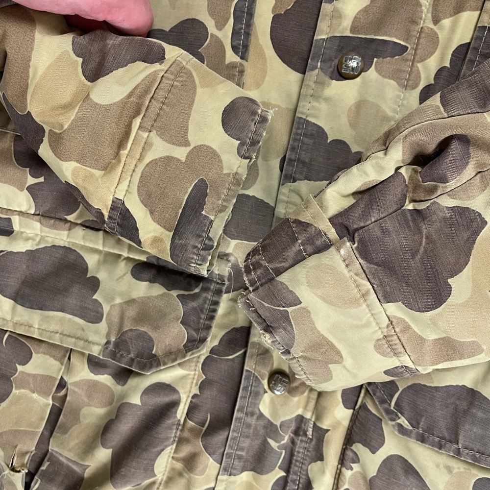Vintage Columbia Gore-tex duck Camo Camouflage hunting hooded jacket - Picture 12 of 16